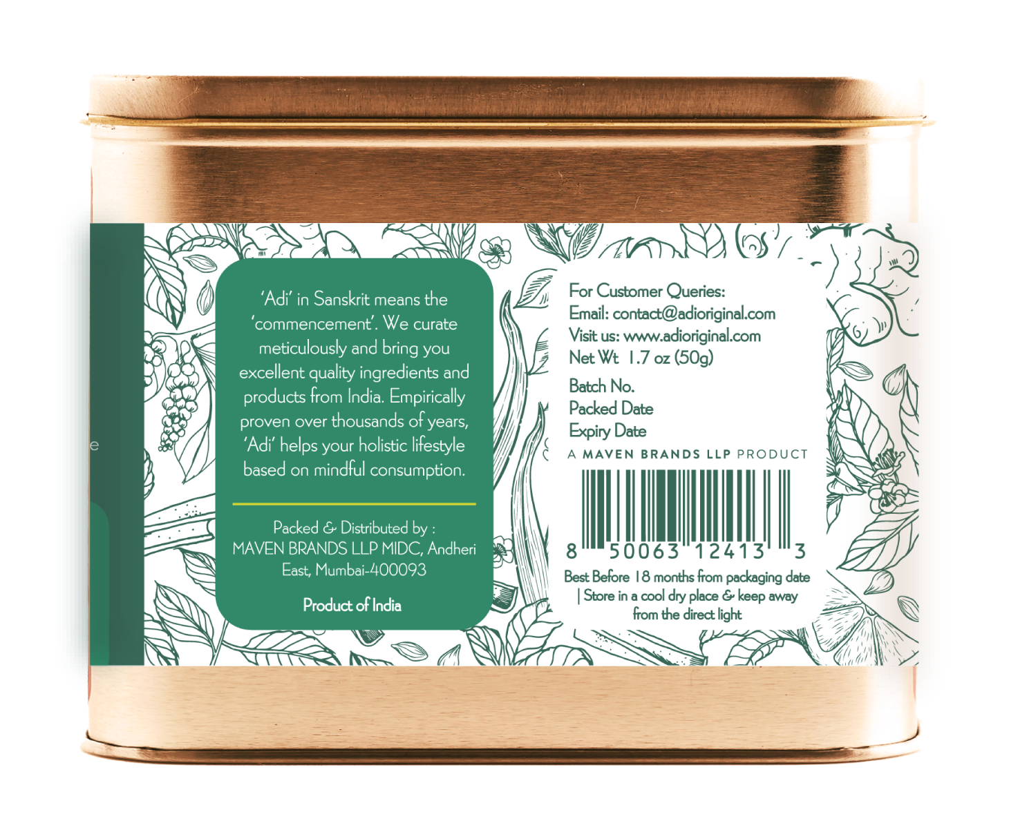 ADI Natural Turmeric Chai Tea
