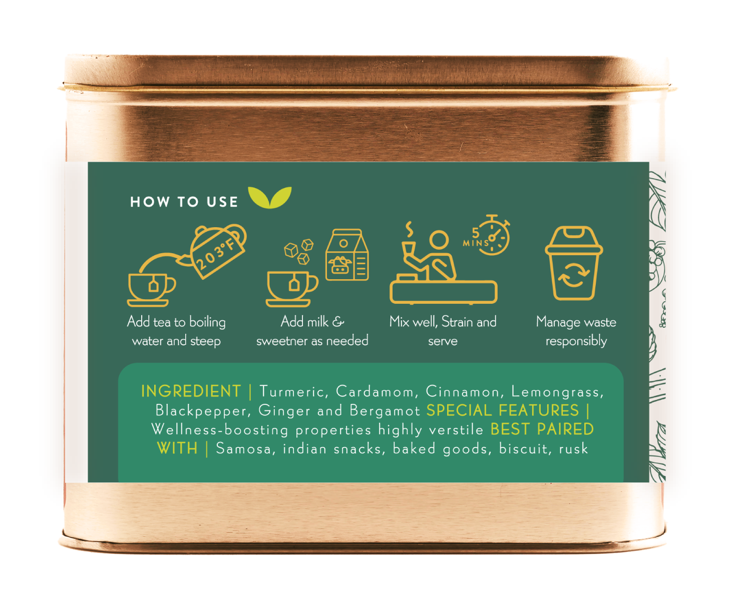 ADI Natural Turmeric Chai Tea