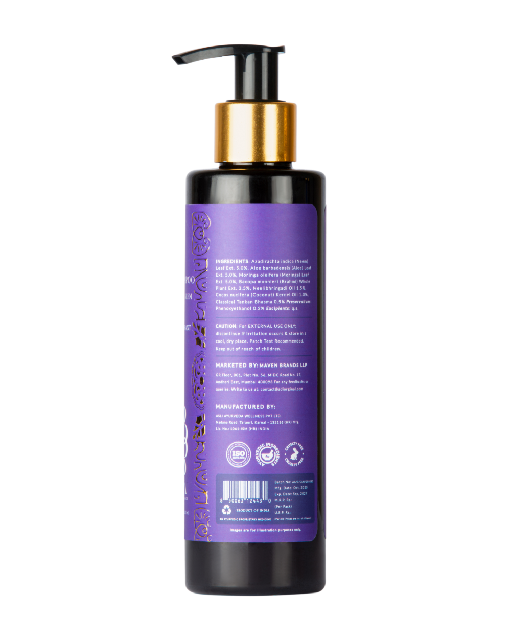 Hair Shampoo Moringa & Neem | Care & Vibrant